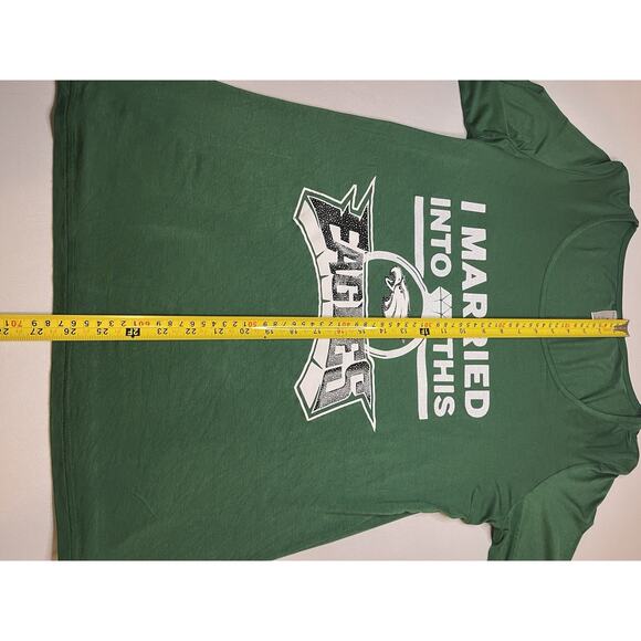 Eagles Fan Wife Women's Decal Long Sleeve Shirt Sz 2XL Modal Blend Kelly Green - Picture 3 of 6